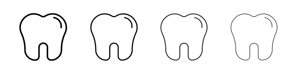 Tooth icon Flat illustration sign