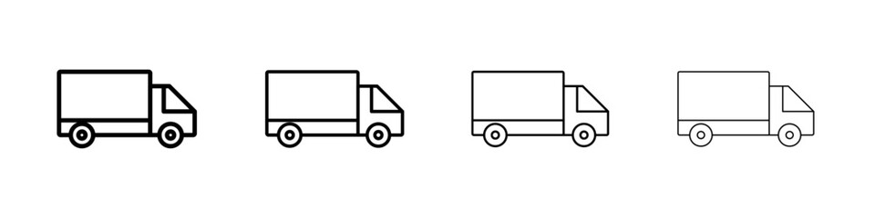 Truck icon Flat illustration sign