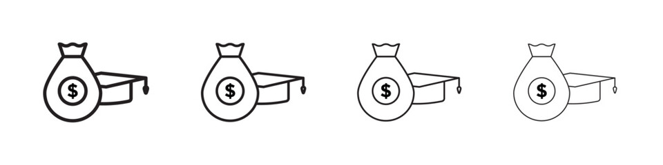 tuition fee icon Flat illustration sign