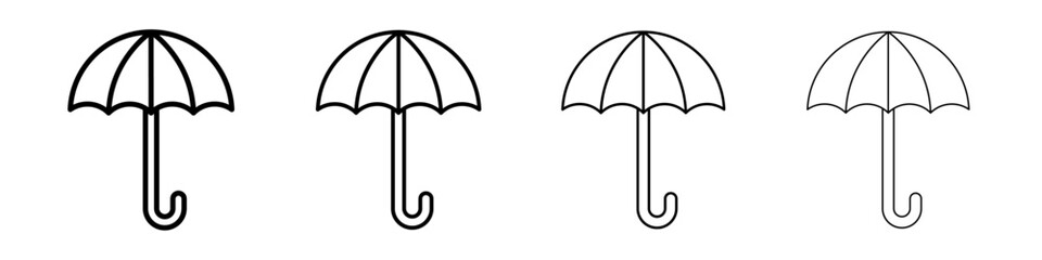 Umbrella icon Flat illustration sign