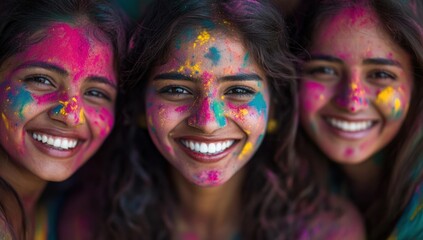 Obraz premium Vibrant Holi Festival: A Celebration of Colors and Joy