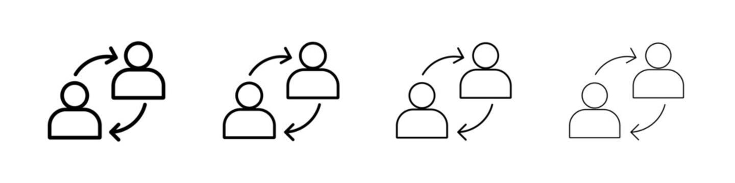 User switch icon Flat illustration sign