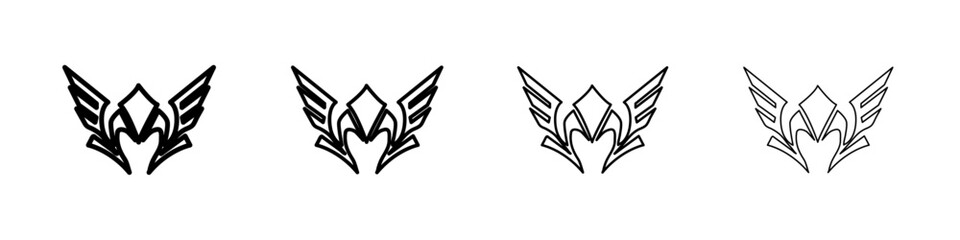 valkyrie icon Flat illustration sign