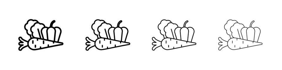 Vegetable icon Flat illustration sign