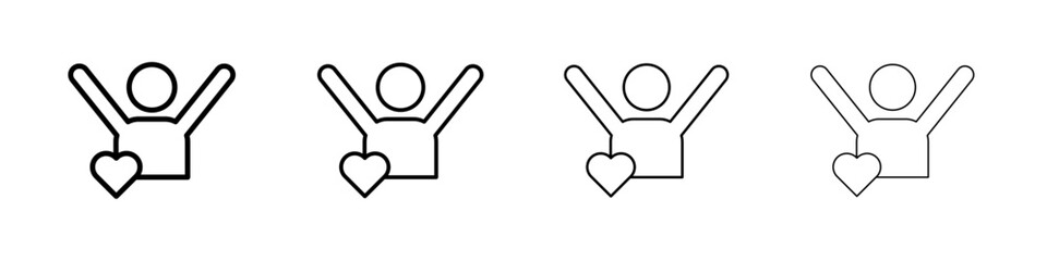 Volunteer icon Flat illustration sign