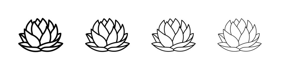 Water lily icon Flat illustration sign
