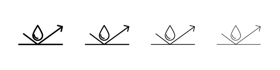 Water repellent surface icon Flat illustration sign