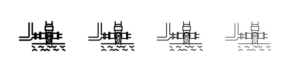 Water supply icon Flat illustration sign