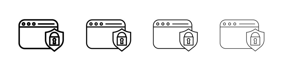 Fototapeta premium Web Security icon Flat illustration sign