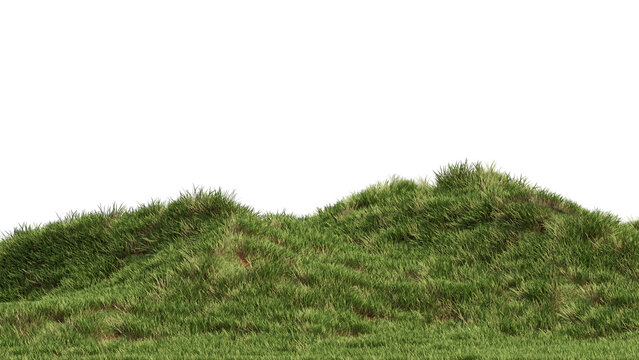 Small Hills Landscape Grass no background 
