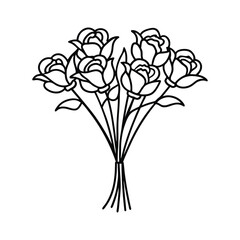 Bouquet of roses vactor illustration