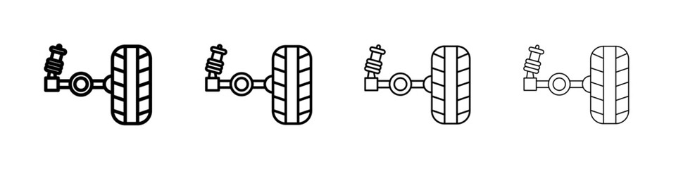 wheel alignment icon Flat illustration sign
