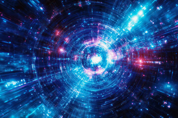 Exploring patterns of light and color in abstract cosmic space