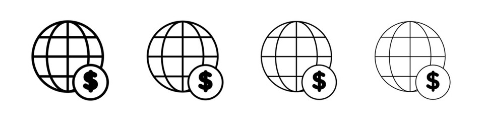 World Payment Transfer icon Flat illustration sign