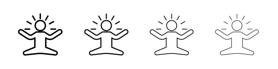 Yoga pose icon Flat illustration sign