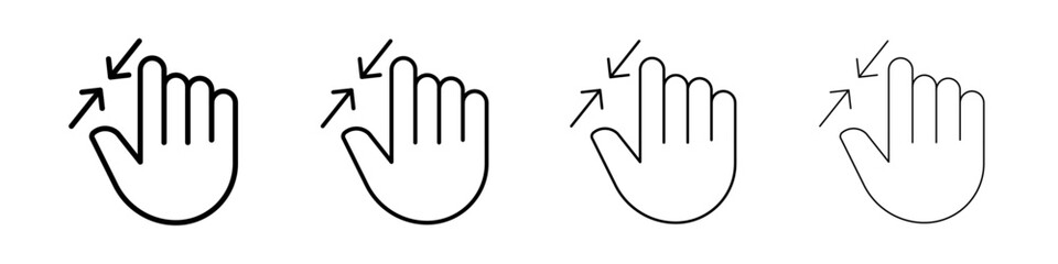 Zoom Gesture icon Flat illustration sign