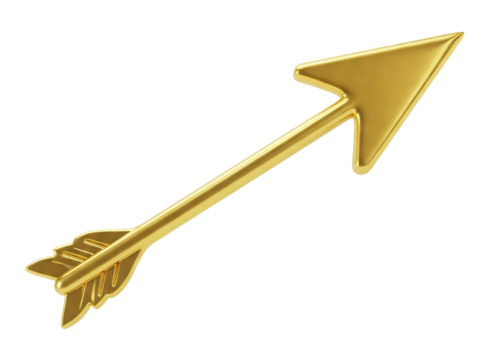 golden arrow pointing up
