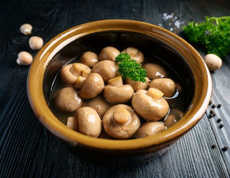 closeup photo of boild white mushrooms