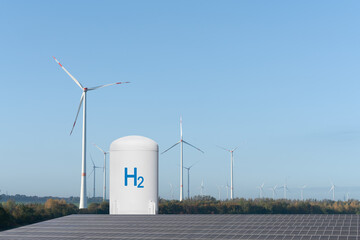 Green hydrogen in storage - produced using renewable energies