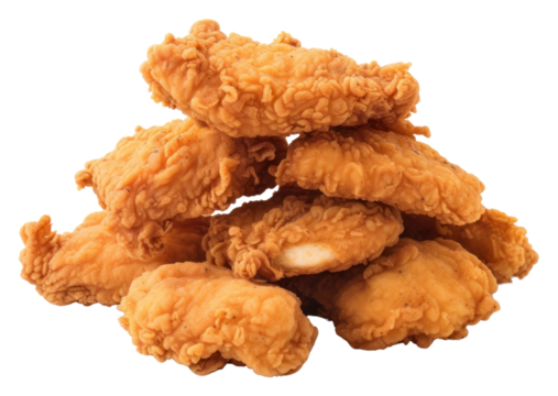 PNG Crispy fried chicken food white background croquette.