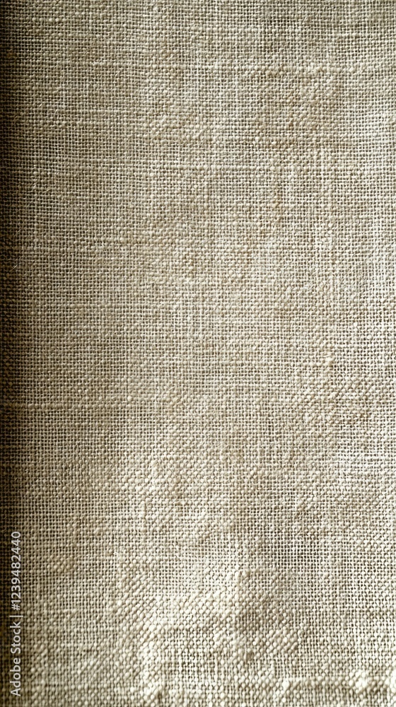 Poster a close-up view of soft, textured linen fabric displays neutral tones that invite feelings of comfor