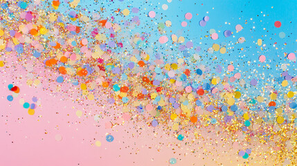 Glitter Burst: A Minimalist Celebration in Pastel Hues

