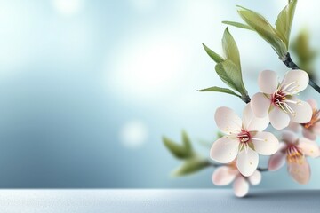 Close up of a flower with a blue background