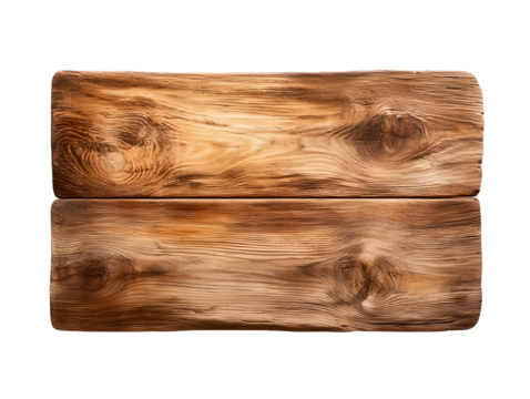 a wooden plank with a brown background - Powered by Adobe