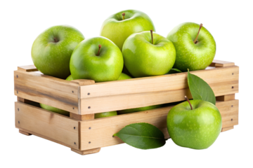 green apples in a box