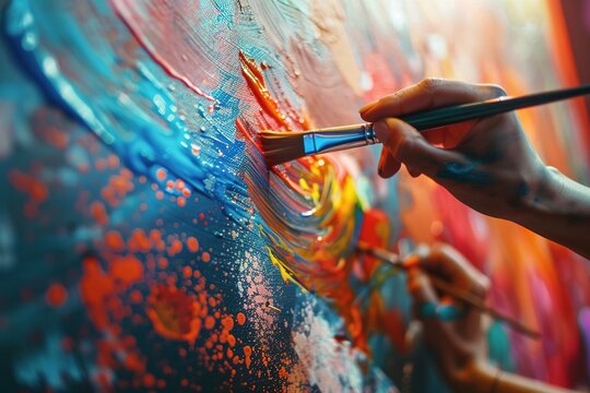 brushes and palette