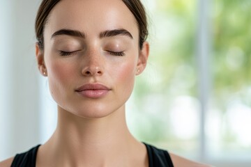 Woman with a calm expression on her face