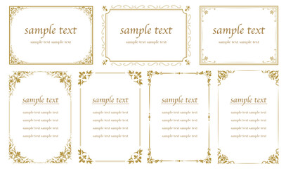 Elegant Collection of Vintage Frames and borders on a White Background. Vector floral ornament..eps