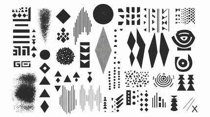 Abstract white background with geometric patterns silhouette. Geometric Patterns. Illustration