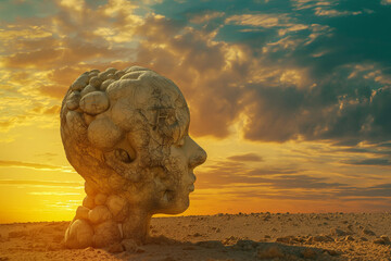 World Thinking Day Concept in Golden Hour, Celebrating Unity, Reflection, and Global Connection Under a Warm, Glowing Sunset with Inspiring and Thoughtful Vibes
