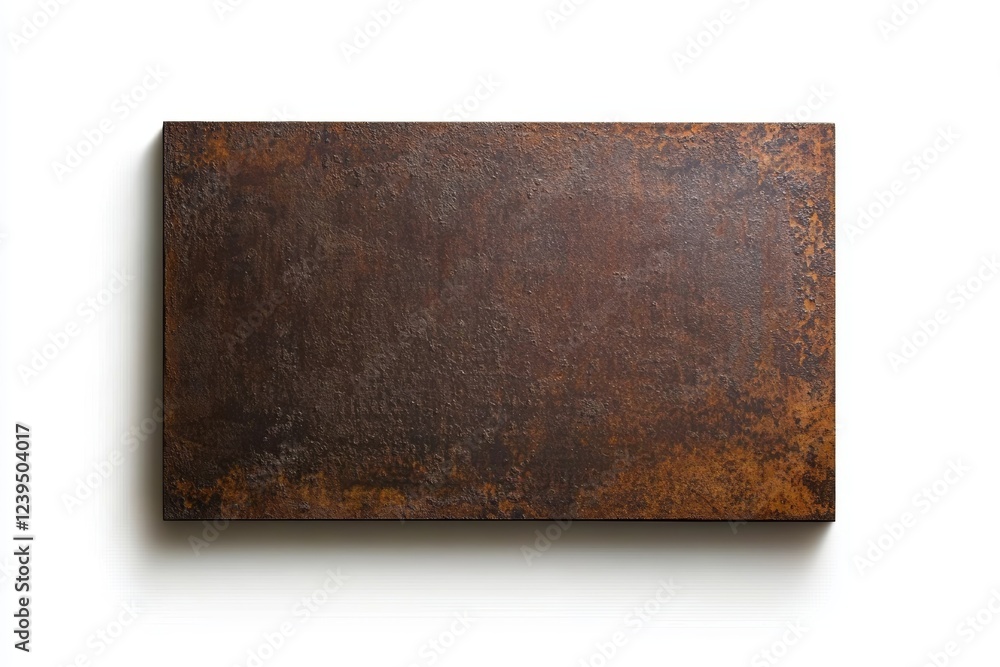 Aufkleber rusty metal texture on rectangular surface with subtle corrosion effects