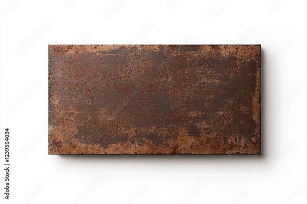 Poster rectangular rusty metal surface with texture and weathered appearance