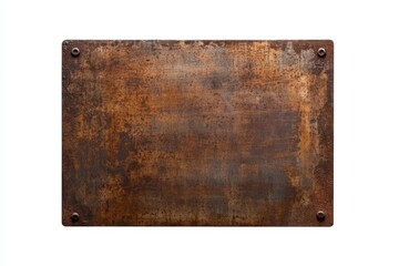 Metal sign with a rusted surface