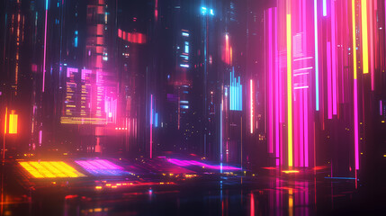 futuristic holographic display data