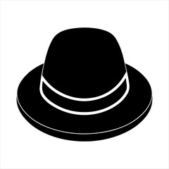  hat silhouette white background
