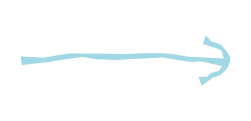 Hand drawn simple arrow drawn with wax crayon, chalk or charcoal. Uneven dry texture for underlining highlighting. Pencil drawn lines, strikethrough, grungy vector isolated on white