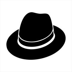 hat silhouette white background