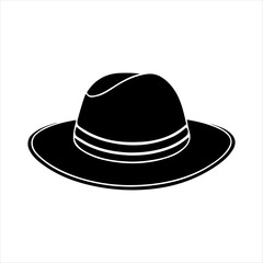  hat silhouette white background