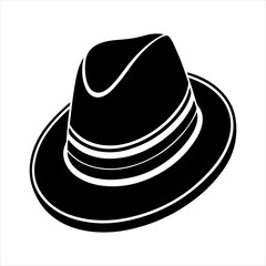  hat silhouette white background