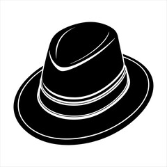  hat silhouette white background