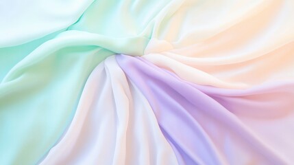 Obraz premium Pastel Fabric Swirls Soft Draped Colors