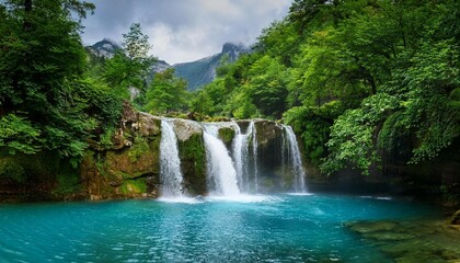 Obraz premium waterfall in kanchanaburi country