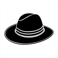  hat silhouette white background