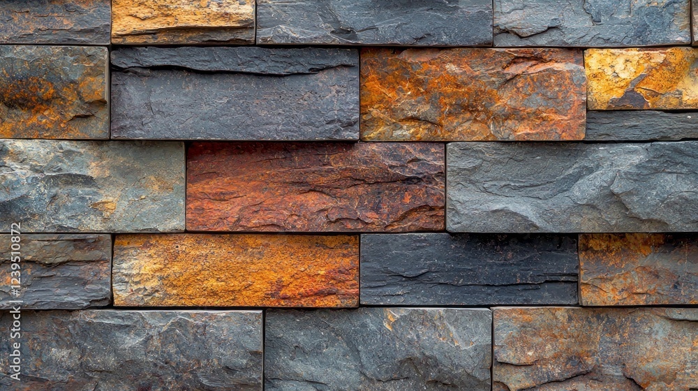 Poster natural stone tiles feature a captivating mix of colors, showcasing rich textures and patterns. this