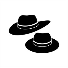  hat silhouette white background