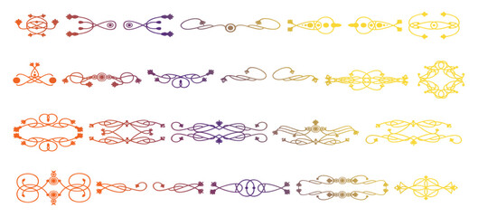 Obraz premium Border and deco icon collection